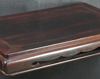 Soporte para incensario Koro de bonsái japonés, madera dura Shitan, 1900, artesanía para interiores.