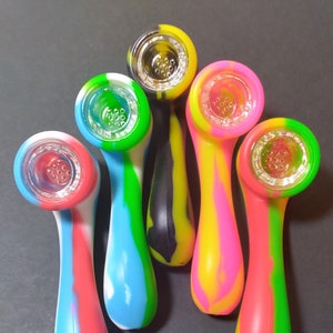 Colorful Silicone Classic Style 4 1/2&quot; Pipe New
