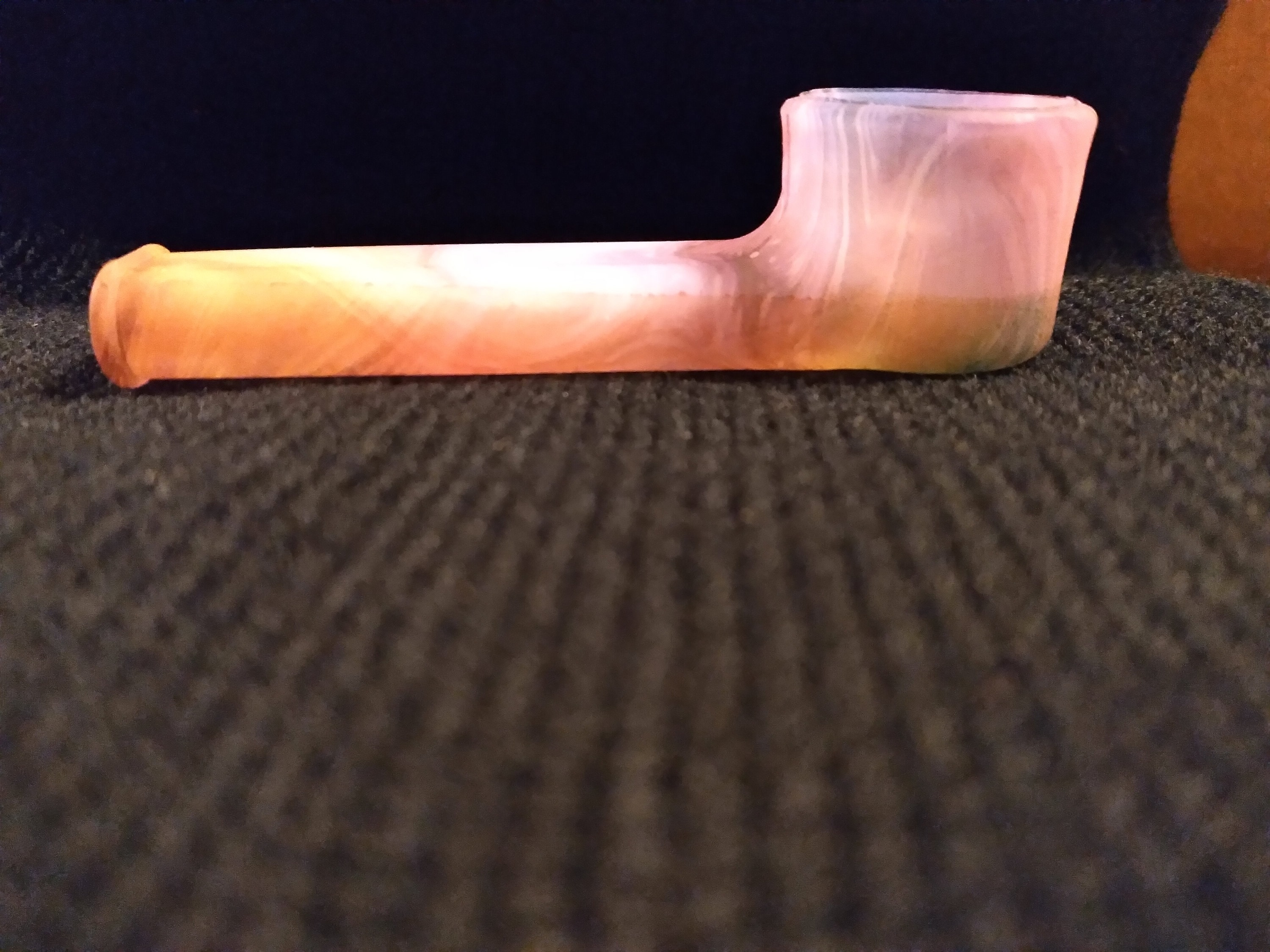 Colorful Silicone Pipe with Lid Luminous Marbleized New Etsy