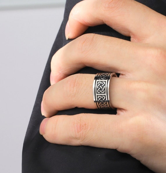 CKR1 Celtic Sailors Knot Ring Viking Inspired Sta… - image 2