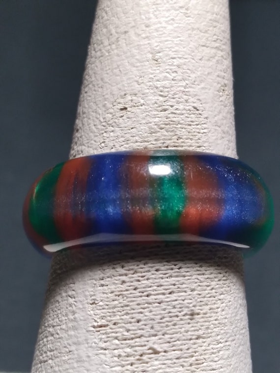 RRCS Resin  Ring Opalescent Colorful Stripes Resin