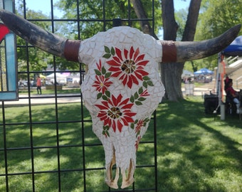 Mosaic Steer Skull - Prairie Song