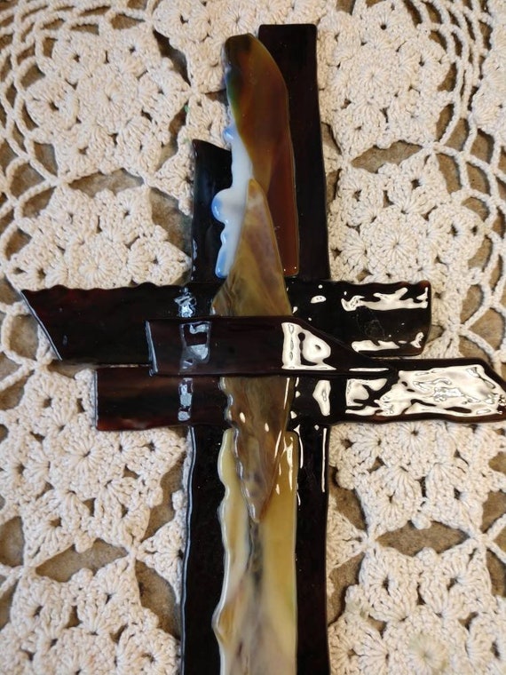 Beautiful Layered Stained Glass Cross