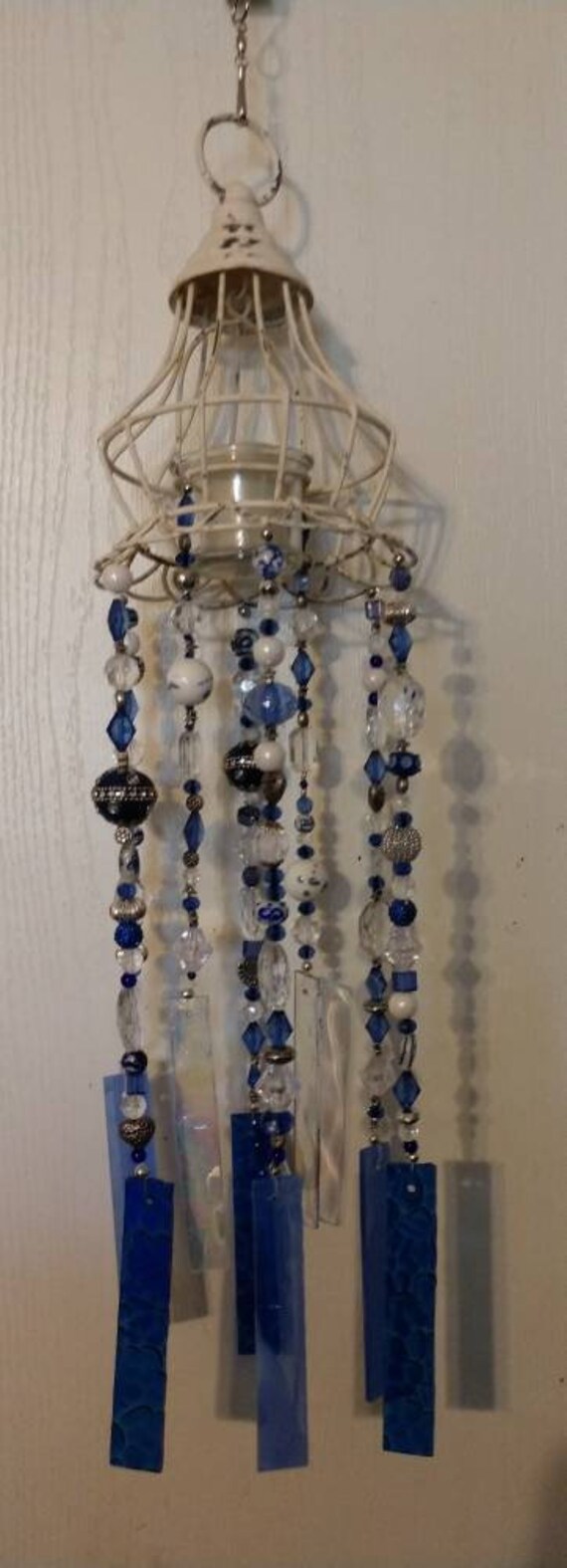 Stained Glass Country Wind Chime with Candle