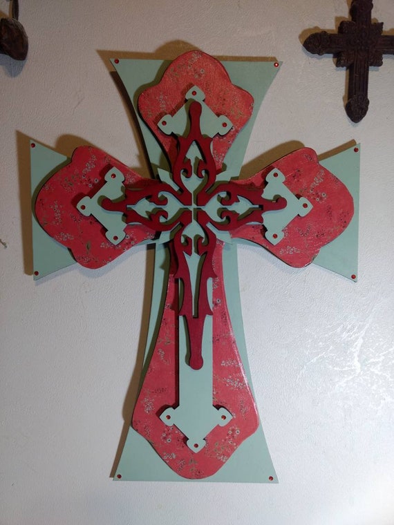 Beautiful Layered Wooden Cross