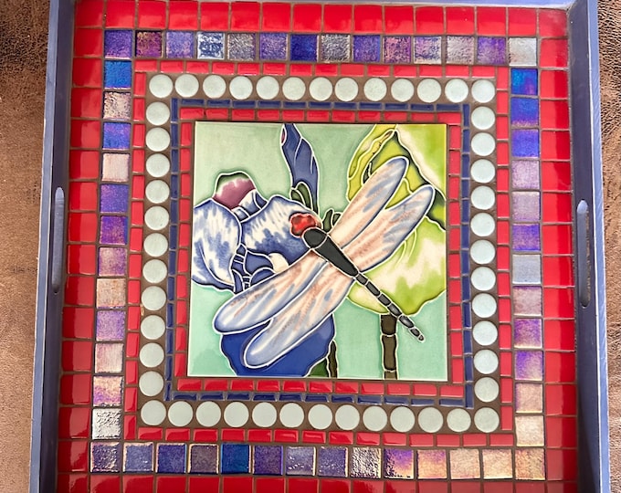 Handmade Mosaic Wine Tray - 16 X 16