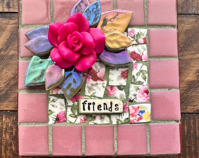 Bright Block: Best Friends - Broken China Mosaic