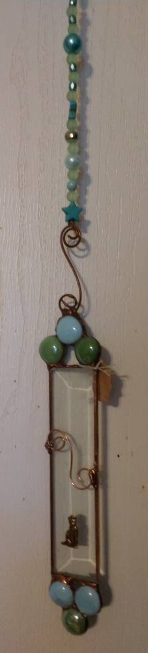 Beveled Glass Cat Suncatcher