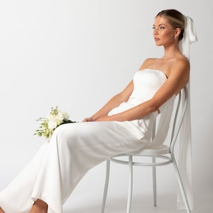 Silk crepe bridal trousers