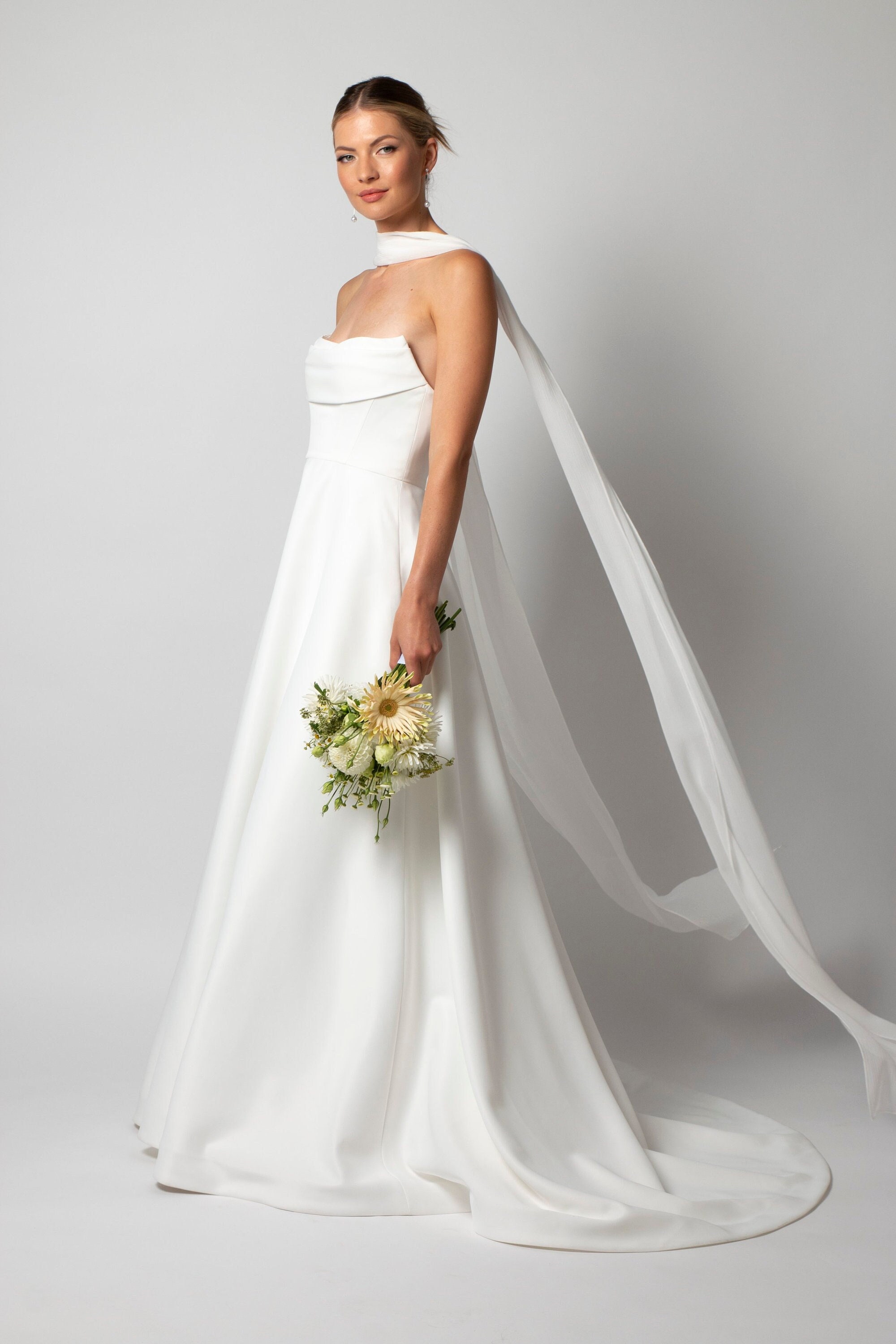 Silk Bridal Neck Scarf