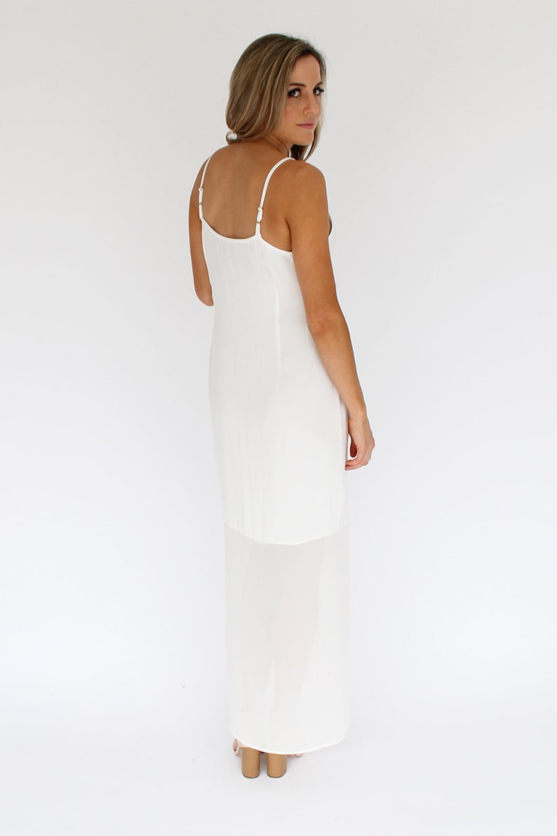 Minimalist Silk Slip Wedding Dress, Elegant & Simple Bridal Gown With Relaxed Fit, Silk Crepe