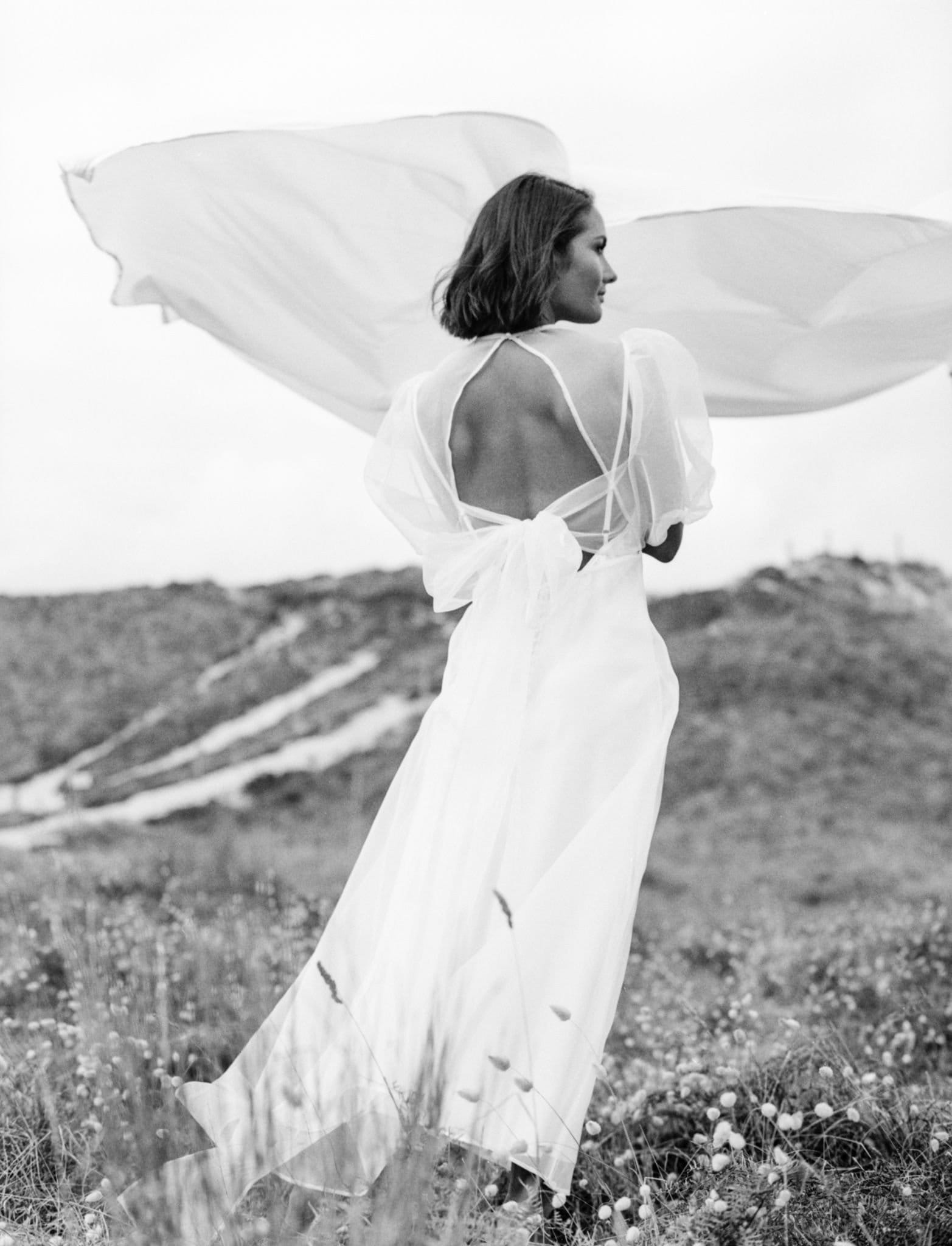 Lovely Dress Silk Organza Puff Sleeve Wedding Dress - Etsy