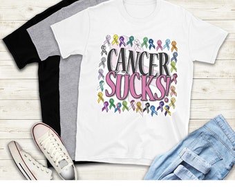Cancer Sucks T-Shirt: Awareness Ribbon Tee