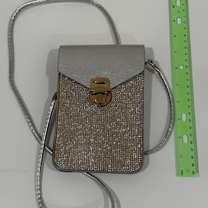 Crystal Crossbody Mini Bag | Rhinestone Bling Purse | SAO-Inspired Evening Bag | Handmade Party Pouch in Silver or Gold