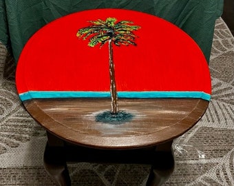 SOLD - Palm tree side table