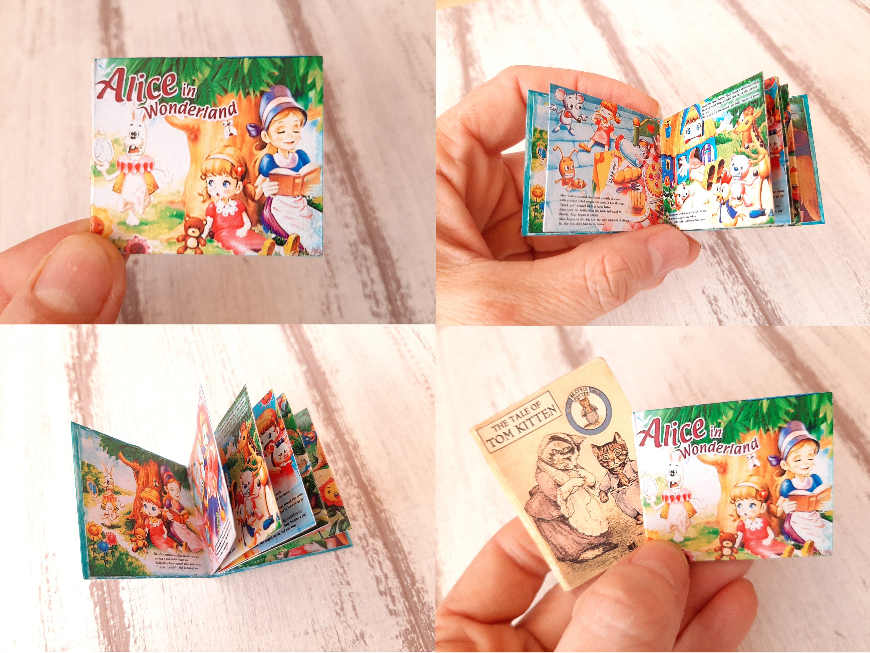 Miniature book with 12 pages readable book for dolls | Etsy