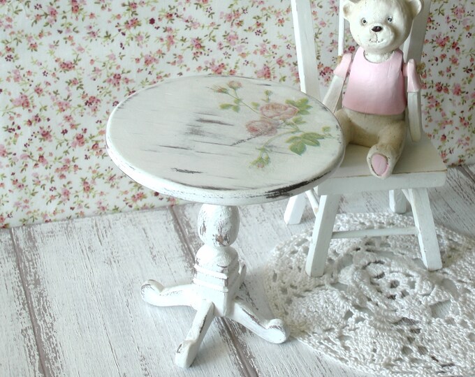 Dolls Table 16 Scale Wooden Dollhouse Furniture for 12 Inch Etsy