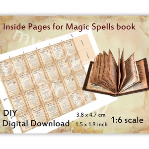 1:6 Scale Book Of Incantations – Illustrated Readable Miniature Spell Book