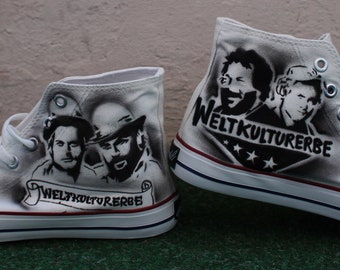 Custom Dac Crew Airbrush Canvas Sneaker Bud Spencer & Terence Hill themed *UNIQUE* SPECIAL PRICE!!!!