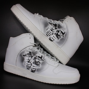 Custom Dac Crew Vegan High tops “Bud Spencer & Terence Hill” street art style graffiti sneakers