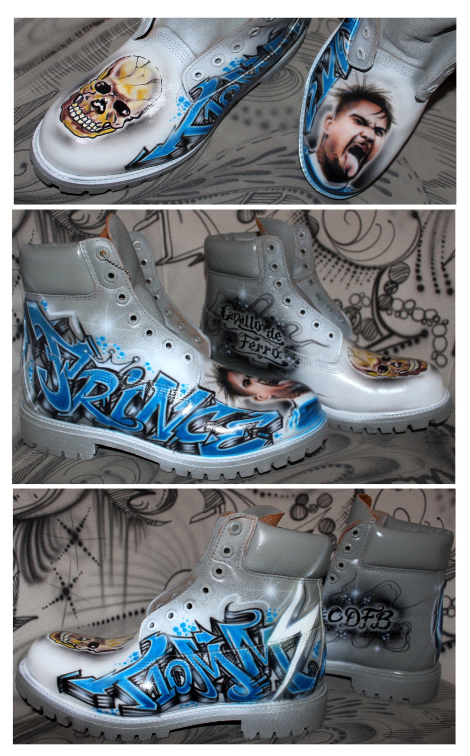 airbrushed timberland boots