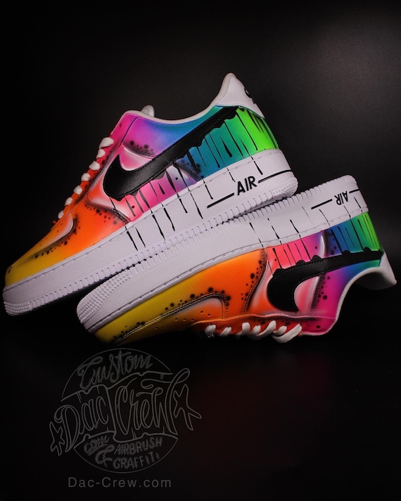 neon nike shoes air force 1