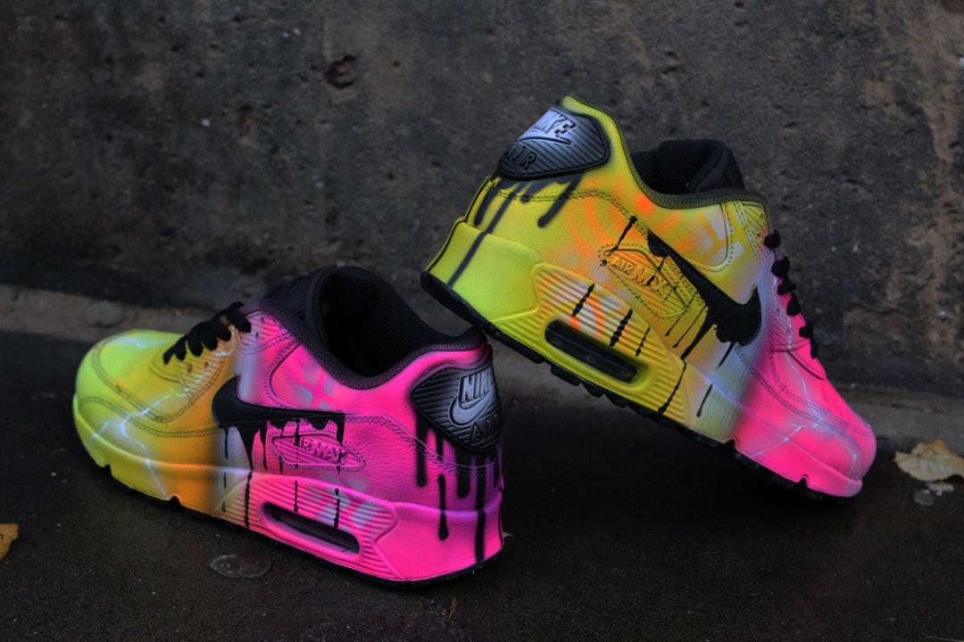 nike air max 90 pink and yellow