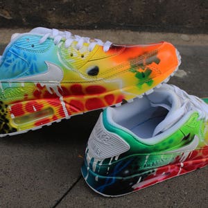 Custom Airbrush Nike Air Max 90 White Drip Galaxy Style "Unikat" Sneaker image 4