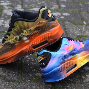 Custom Nike Air Max 90 “from Sunrise 2 Sunset” unique and handpainted sneaker art