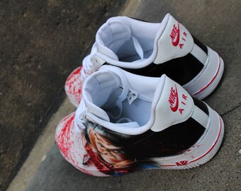 Zapatillas Nike Air Force One CHUCKY pintadas a mano | Etsy México