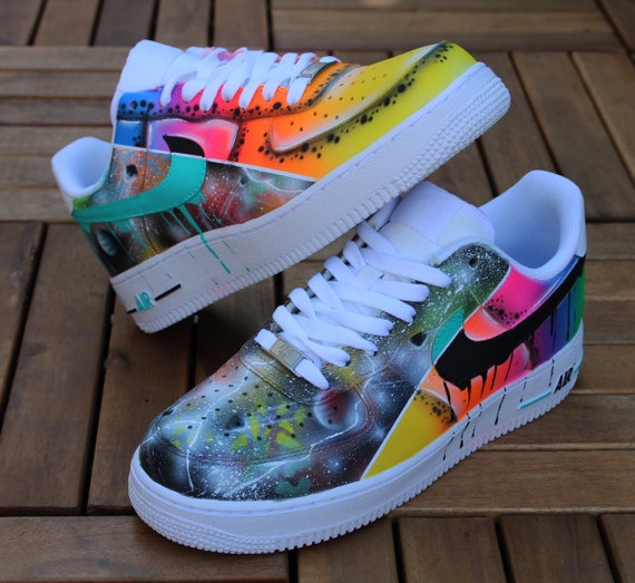 Nike Air Force 1 en 1 vs Neon - Etsy España