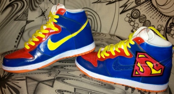 superman nike dunks