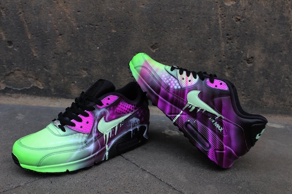 Nike Air Max 90 Custom Abstract Art Style Shoes