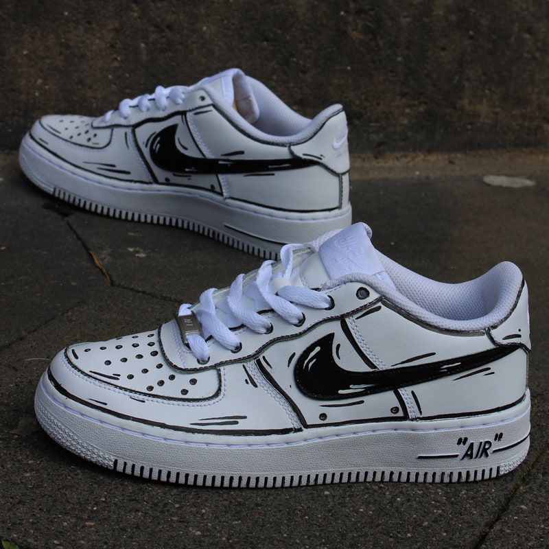 air force 1 cartoon black