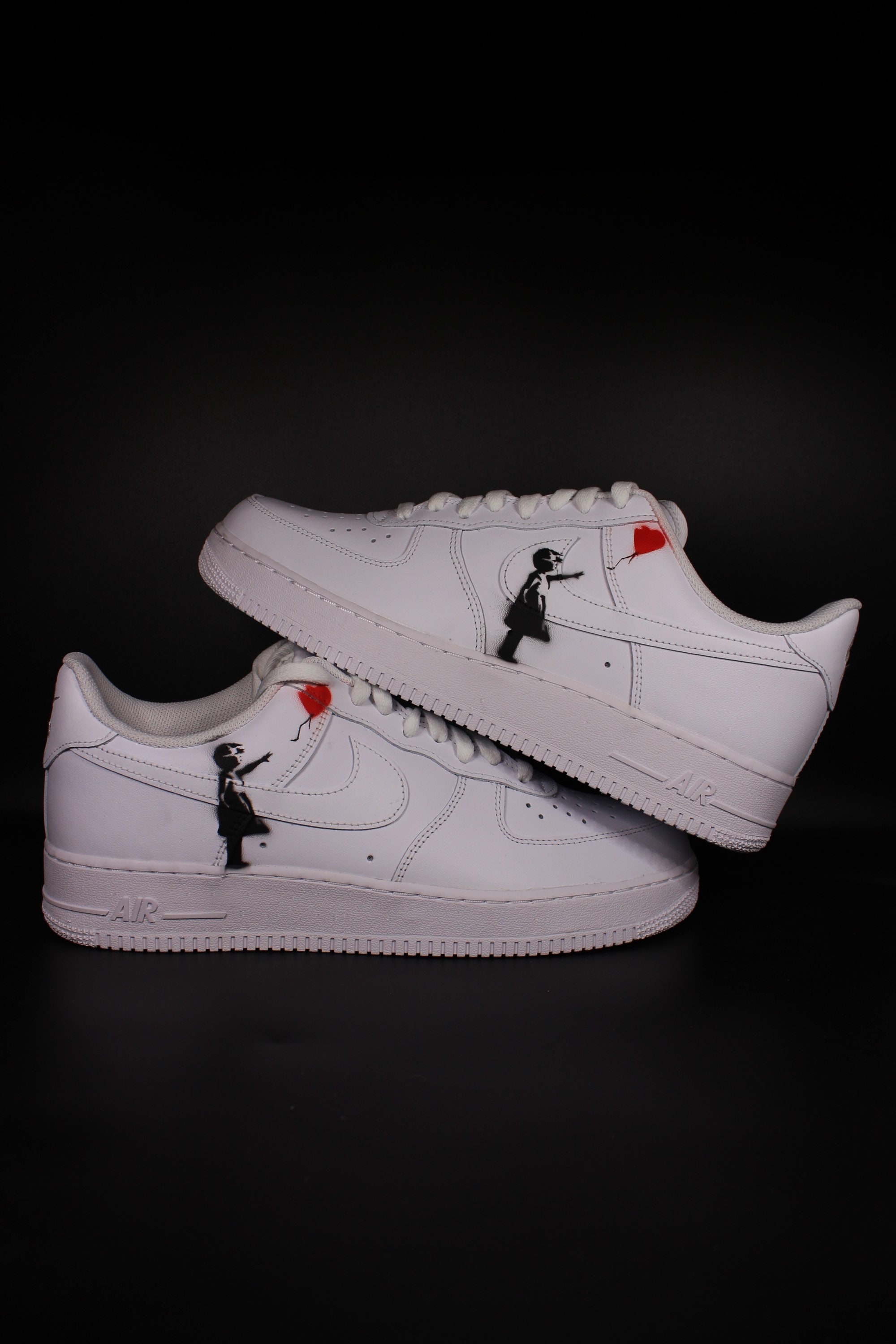 Custom Air Force 1 Banksy Inspired girl With Ballon Unique - Etsy