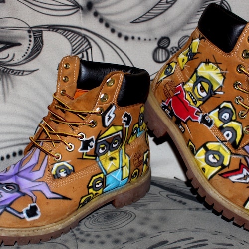 Airbrush Timberland Boots Design Custom Graffiti Style Fashion Sneaker Painted