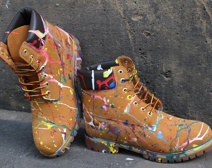 custom painted timberlands