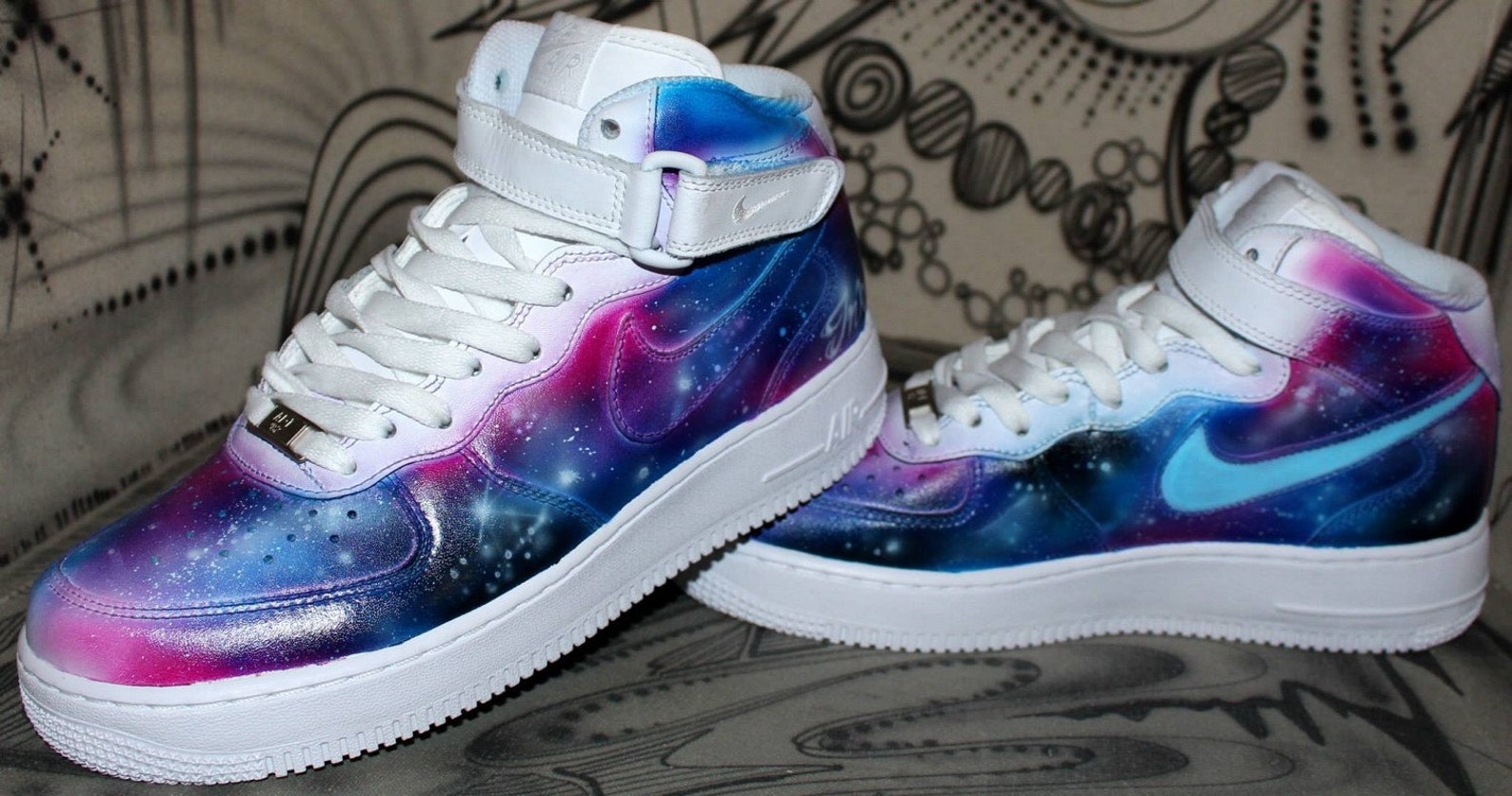Nike Air Force 1 Airbrush Custom Graffiti Painted Shoes Art | Etsy