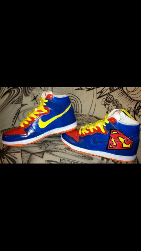 superman nike dunks