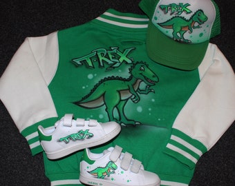 Designer Kids Airbursh Clothing Set - Adidas Stan smith, College Jacket, Cap - individual design