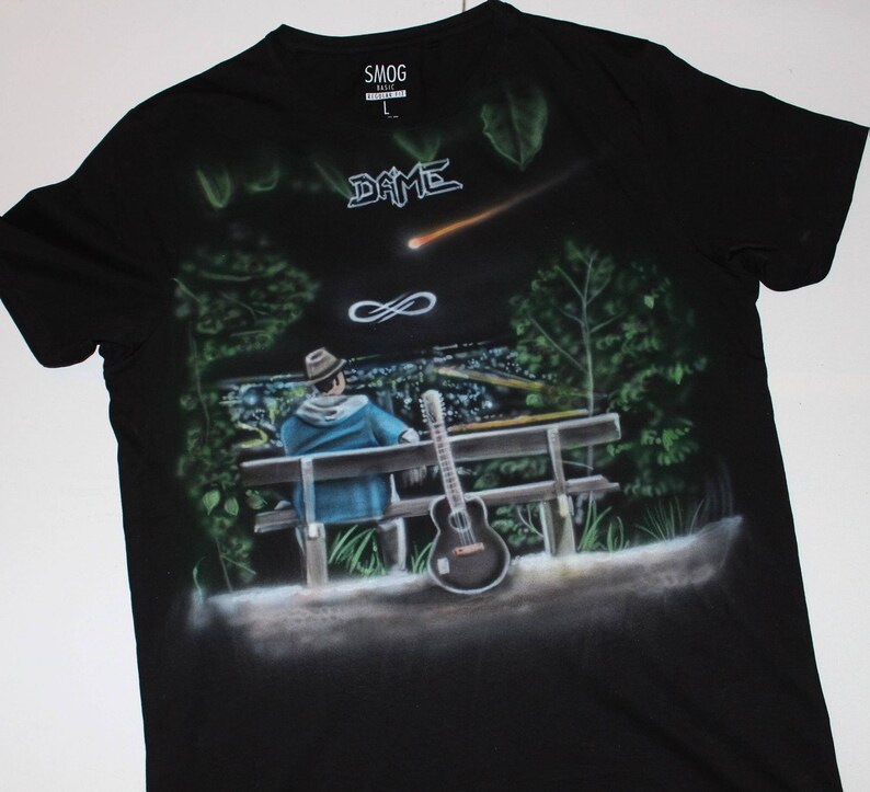 Custom Airbrush Tshirt Portrait your Picture Etsy
