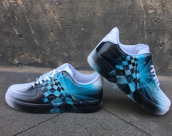 NIKE AIR Force 1 Custom Paint Airbrushed Denver 1of1 Graffiti TAG