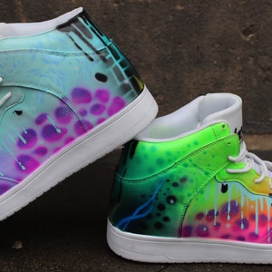 Custom Airbrush Dac Crew High Tops "Your individual design" graffiti sneakers