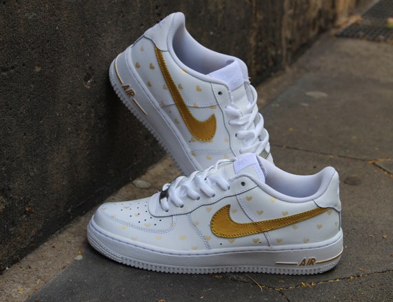 custom gold air force ones