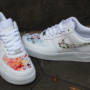 Custom Nike Air Force 1 &quot;Colour Splash&quot; unique sneaker art