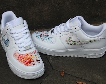 Custom Nike Air Force 1 "Colour Splash" unique Sneaker Art