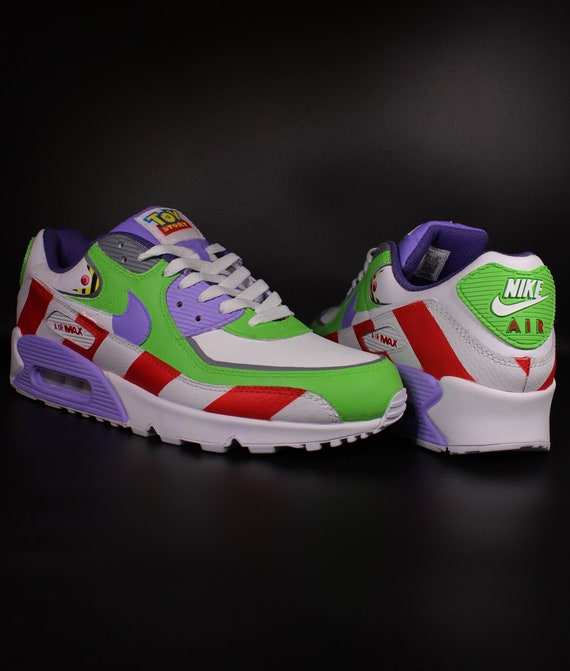 Custom Nike Air Max 90 buzz Lightyear Toy Story themed graffiti sneakers Etsy