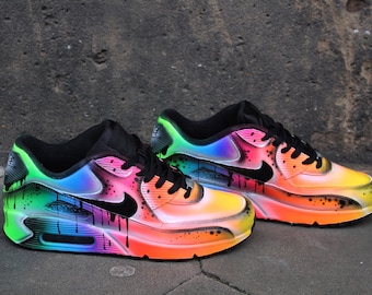 Custom Hand-Painted Color Blast Nike Air Max 90