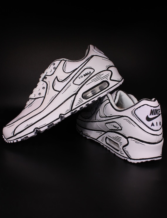 white air max with black swoosh