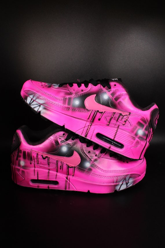 Nike air max 90 black purple and pink online